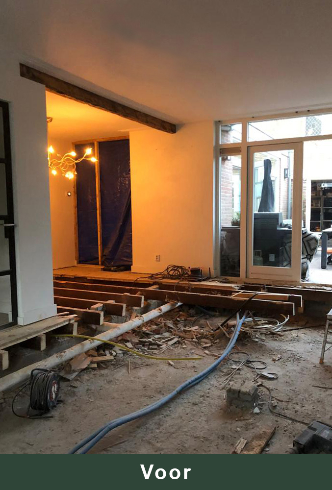 Bouwbedrijf Vrasdonk Graaf Jankade, Alkmaar - houten muur - ervoor - 1